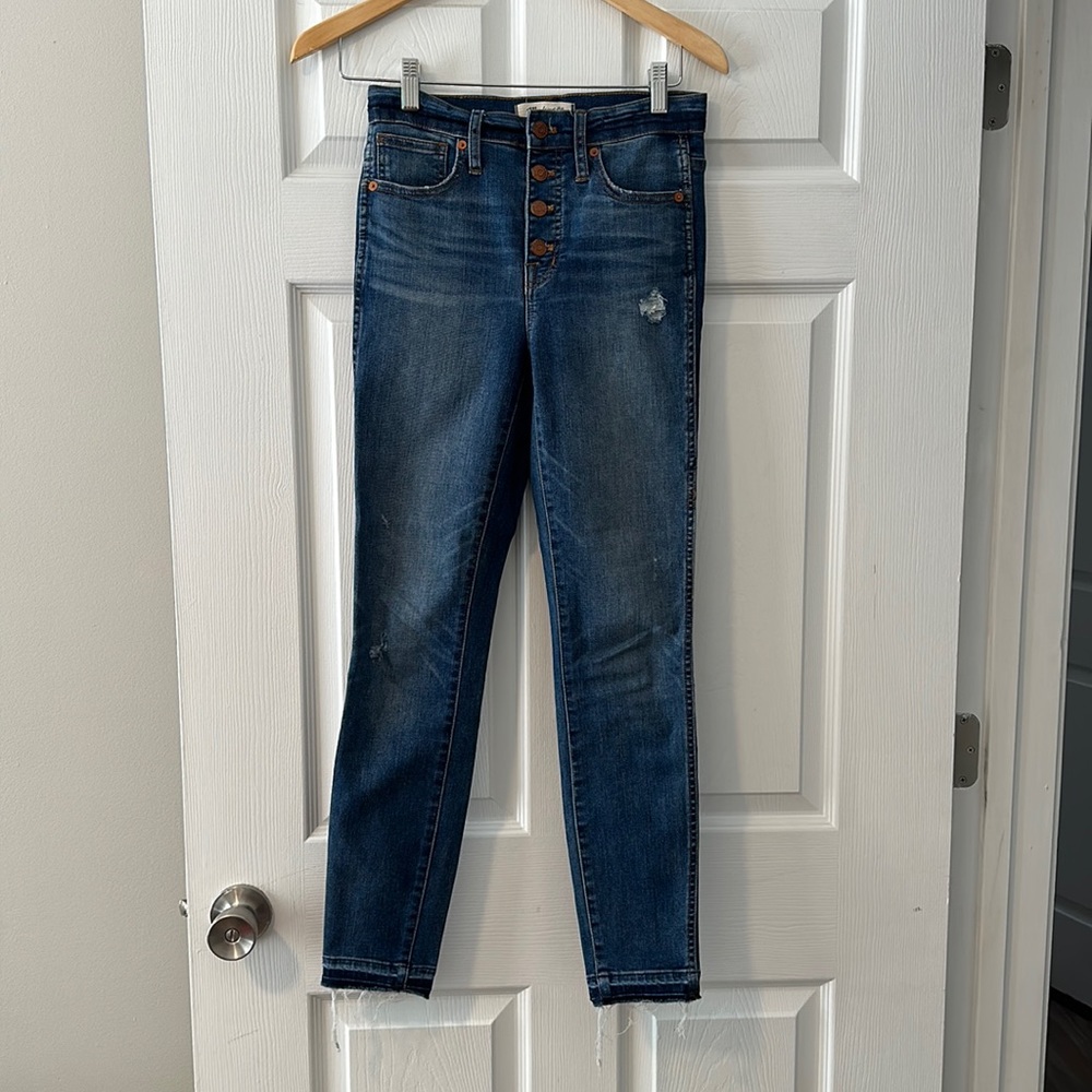 Madewell size 25 skinny jeans in traditional blue